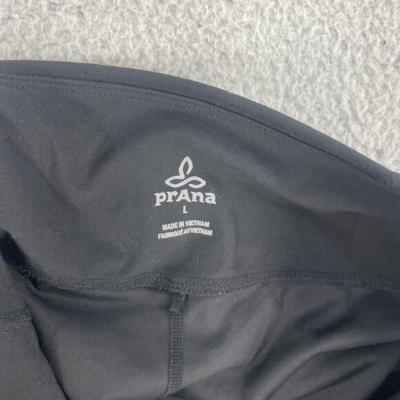 Prana Pants Womens Large Black High Rise Leggings Stretch Yoga Athletic Pockets - Picture 7 of 10